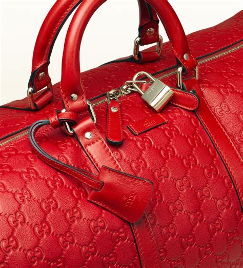 gucci duffle bag red|gucci duffle bag used.